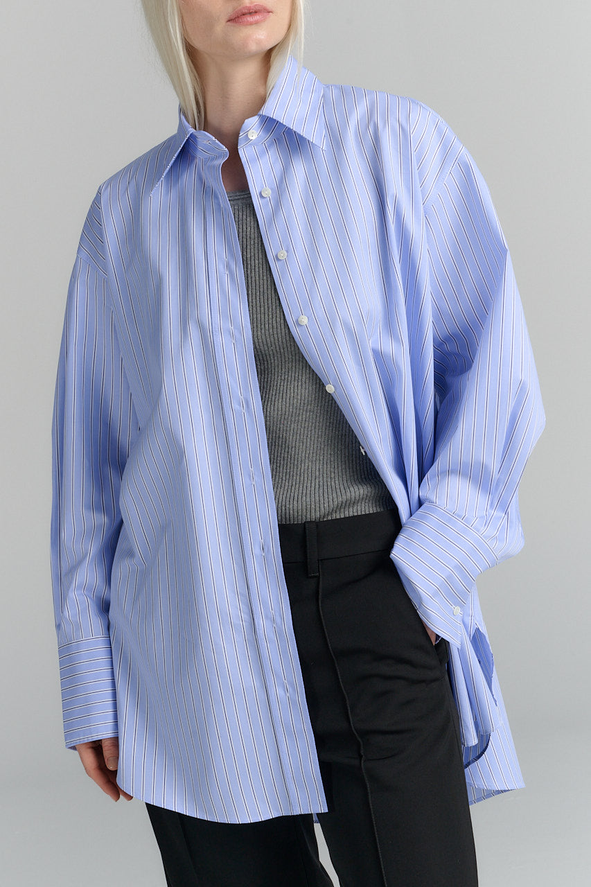 Shirt | Egyptian Cotton | Light Blue Stripe