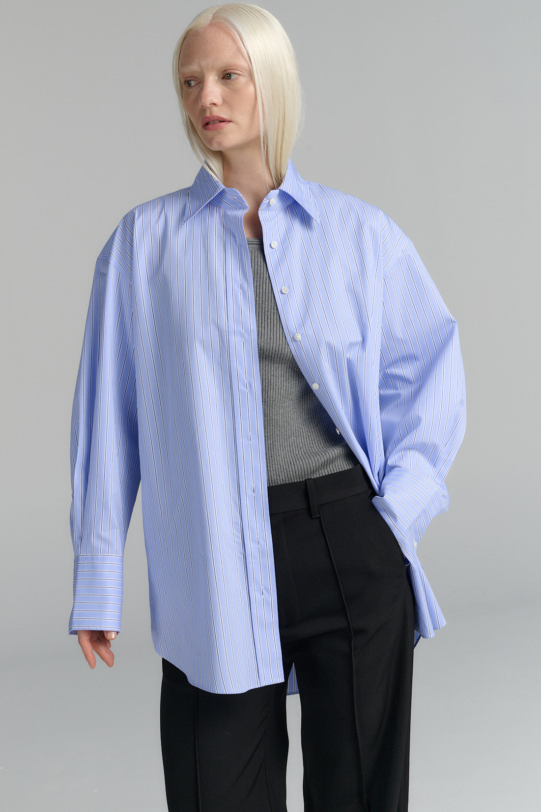 Shirt | Egyptian Cotton | Light Blue Stripe