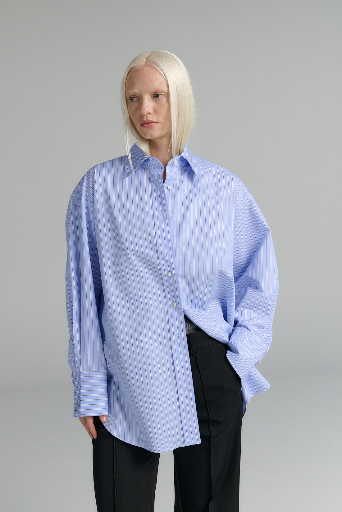 Shirt | Egyptian Cotton | Light Blue Stripe