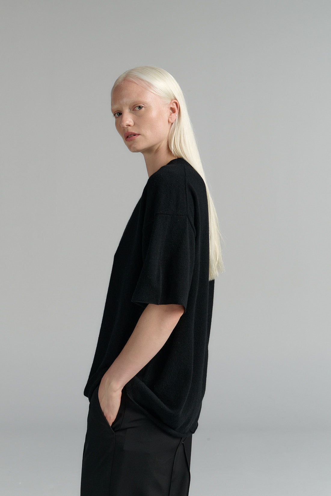 TShirt | Wool Cashmere | Black