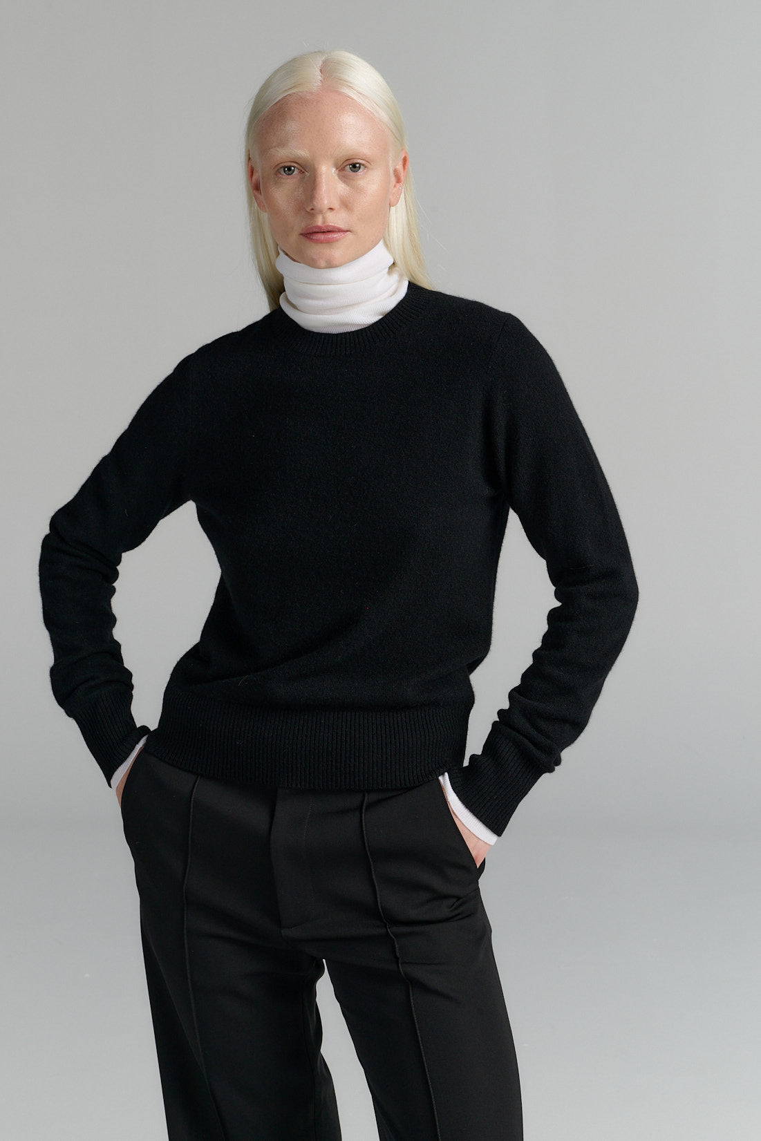Crew | Wool Cashmere | Black
