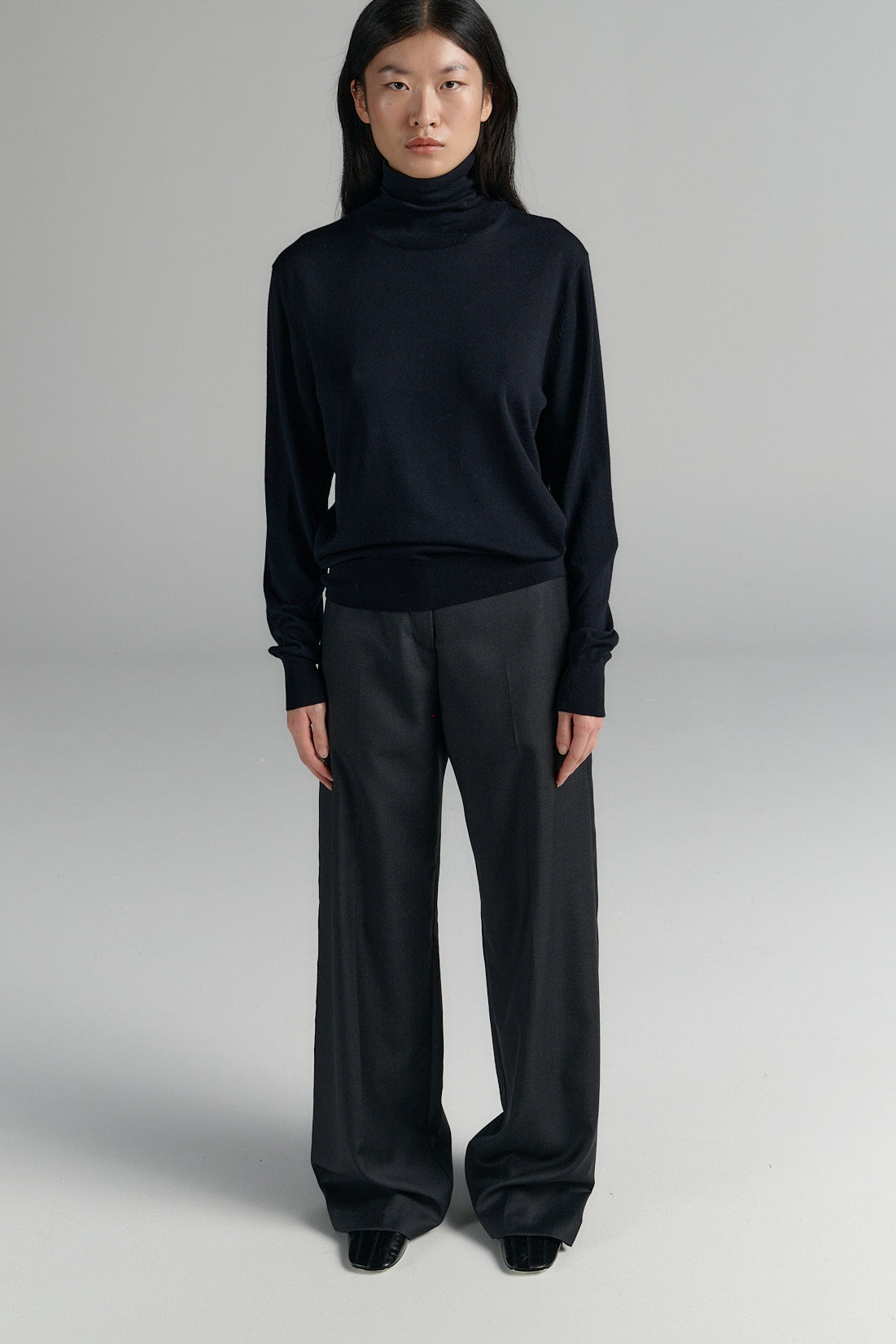 Turtle Neck | Merino Wool | Navy