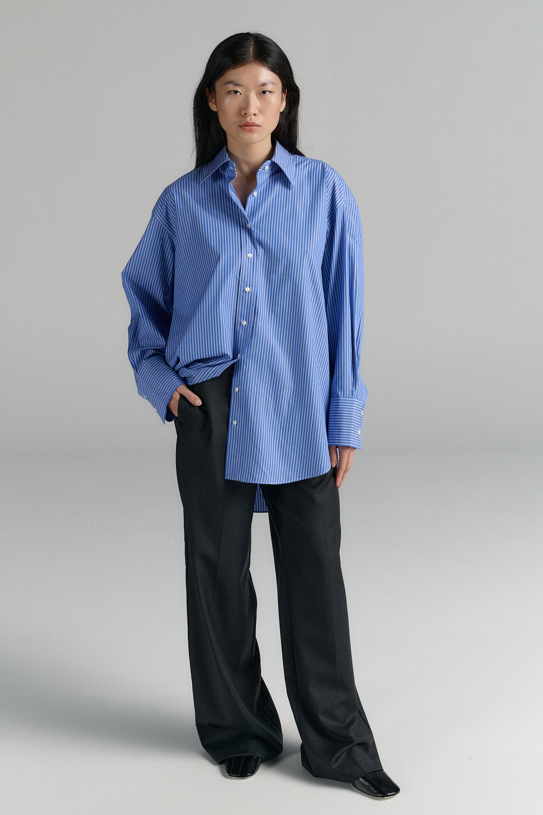 Shirt | Egyptian Cotton | Blue Stripe