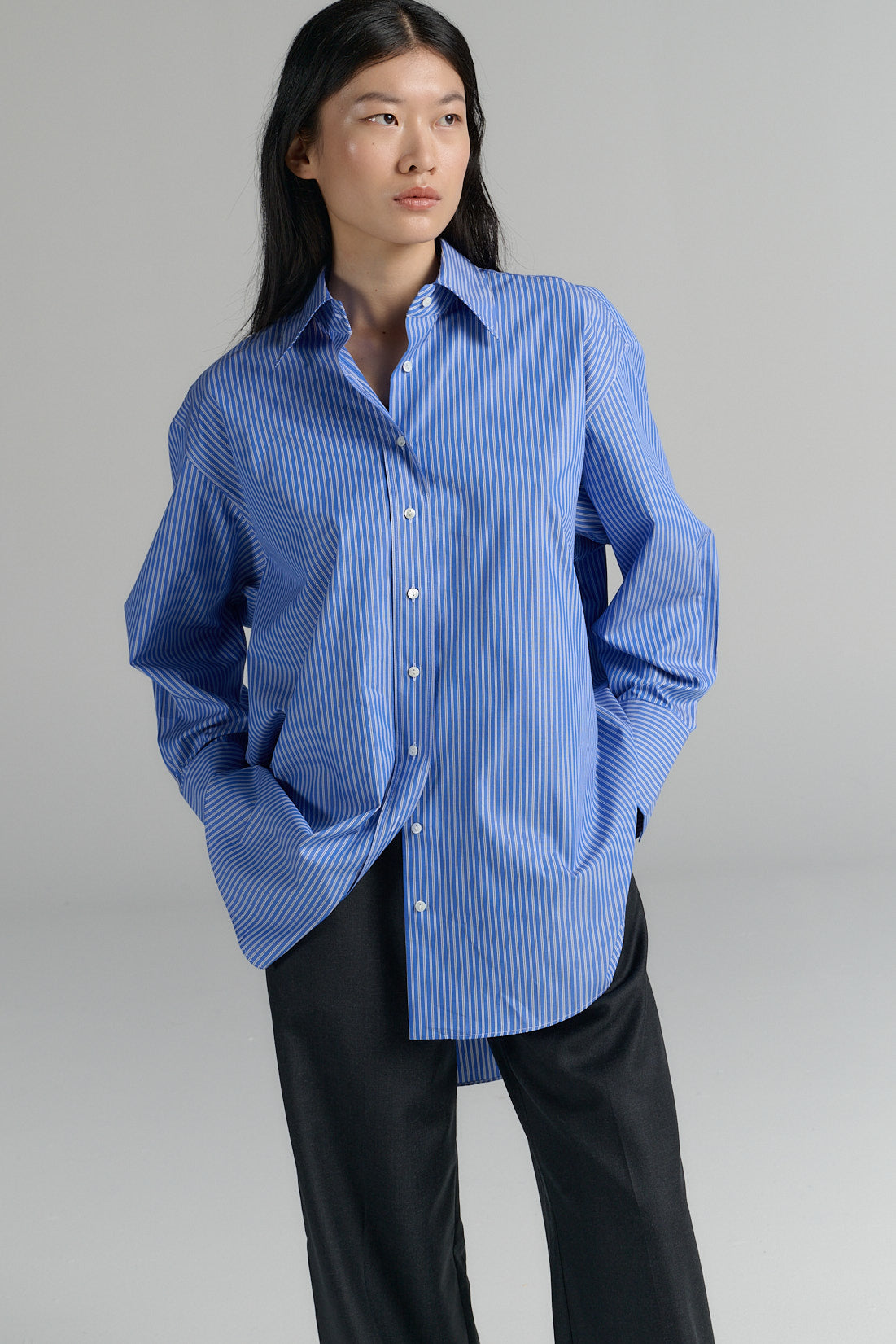Shirt | Egyptian Cotton | Blue Stripe