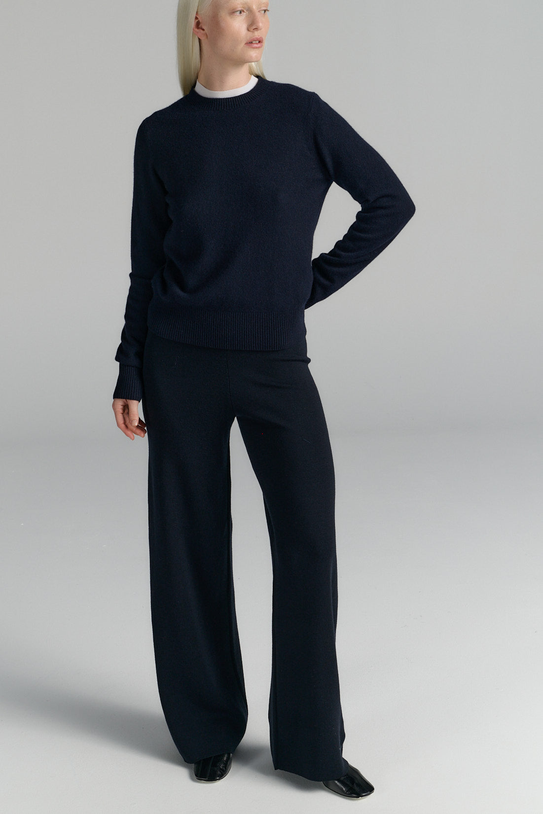 Crew | Wool Cashmere | Navy