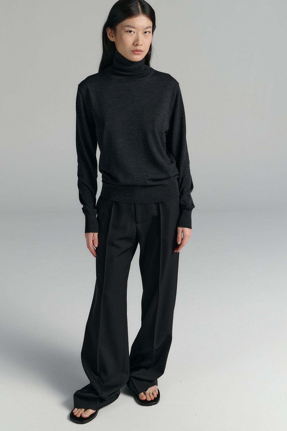 Turtle Neck | Merino Wool | Dark Grey