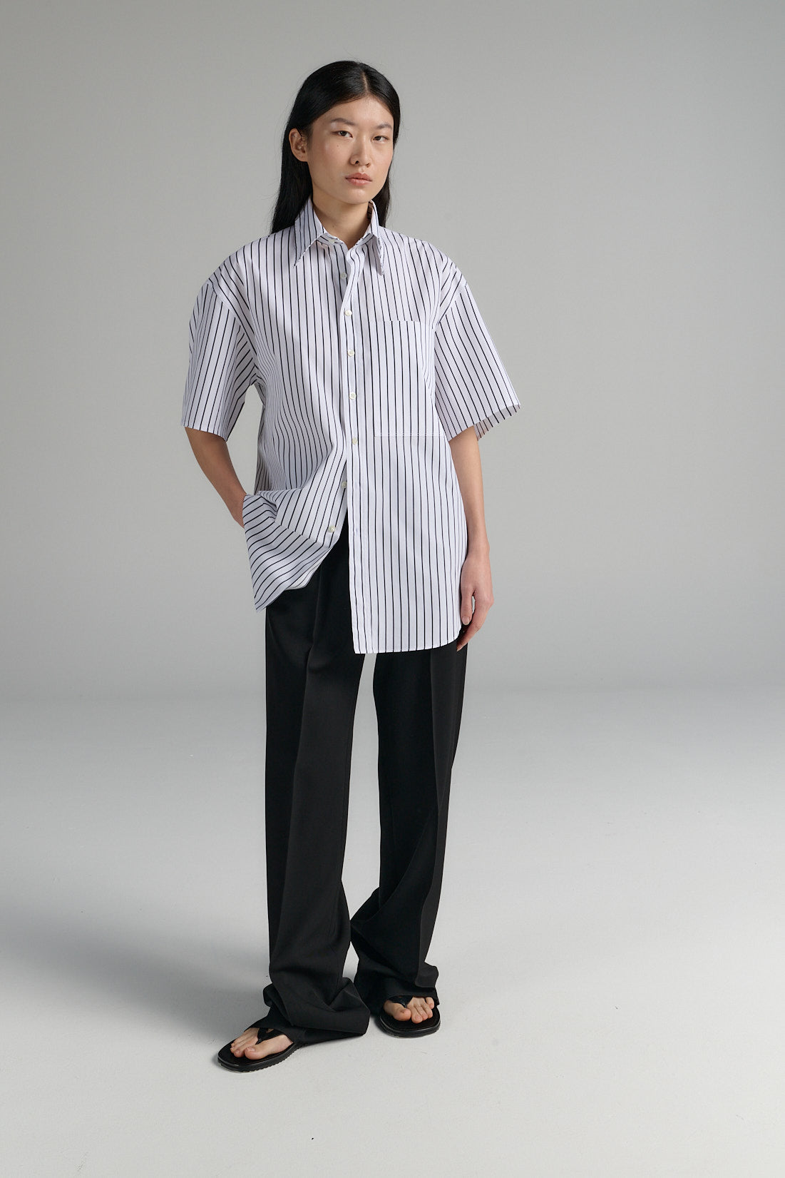 Shirt | Egyptian Cotton | Stripe Black