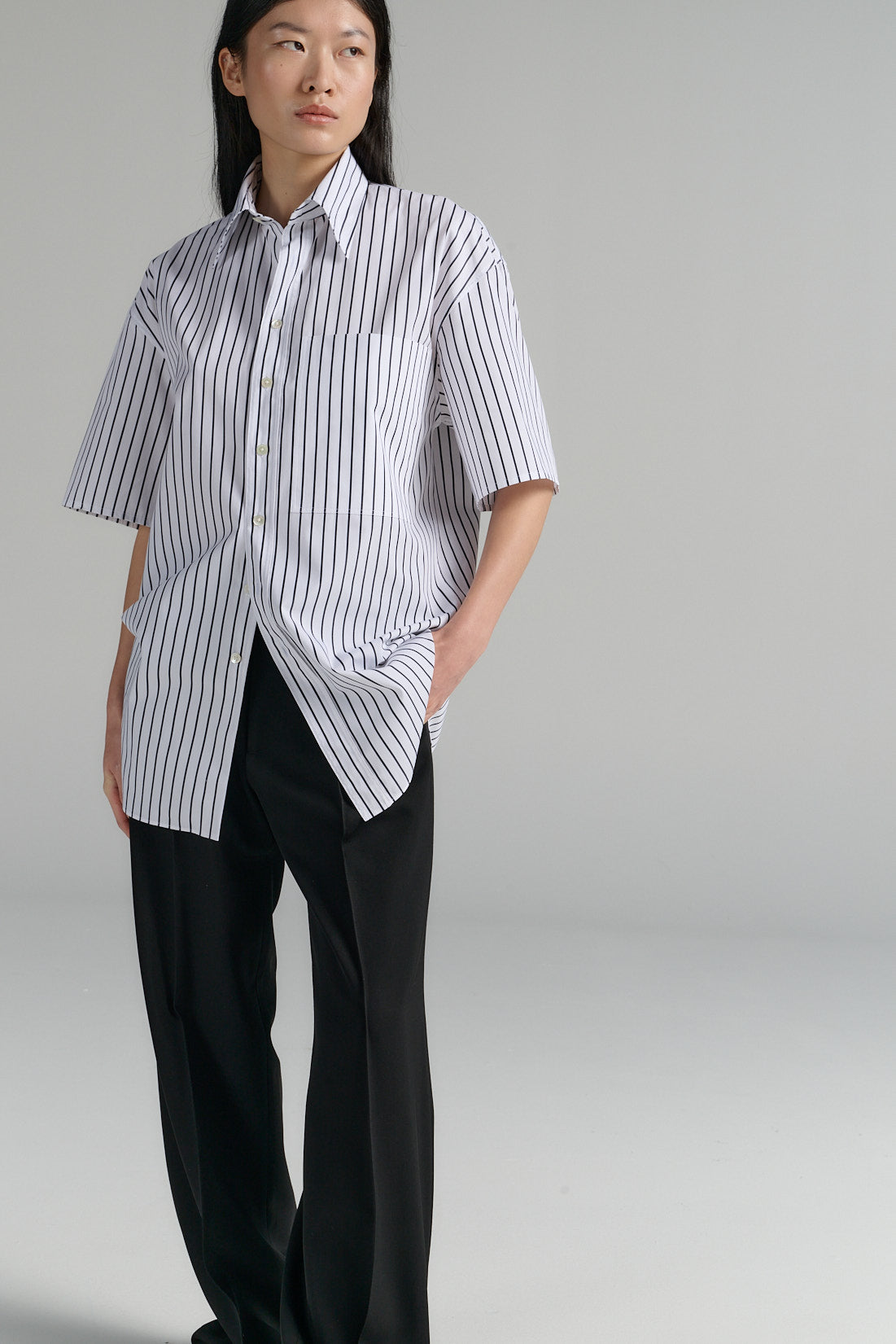 Shirt | Egyptian Cotton | Stripe Black