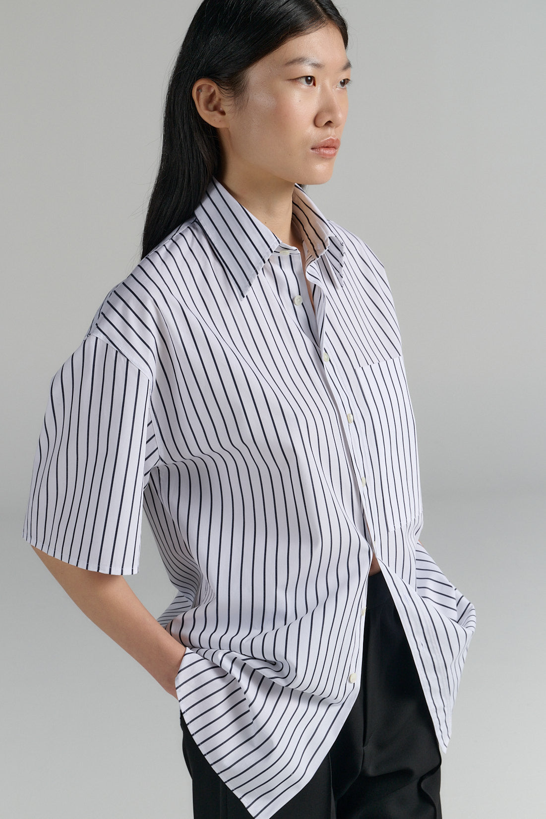 Shirt | Egyptian Cotton | Stripe Black