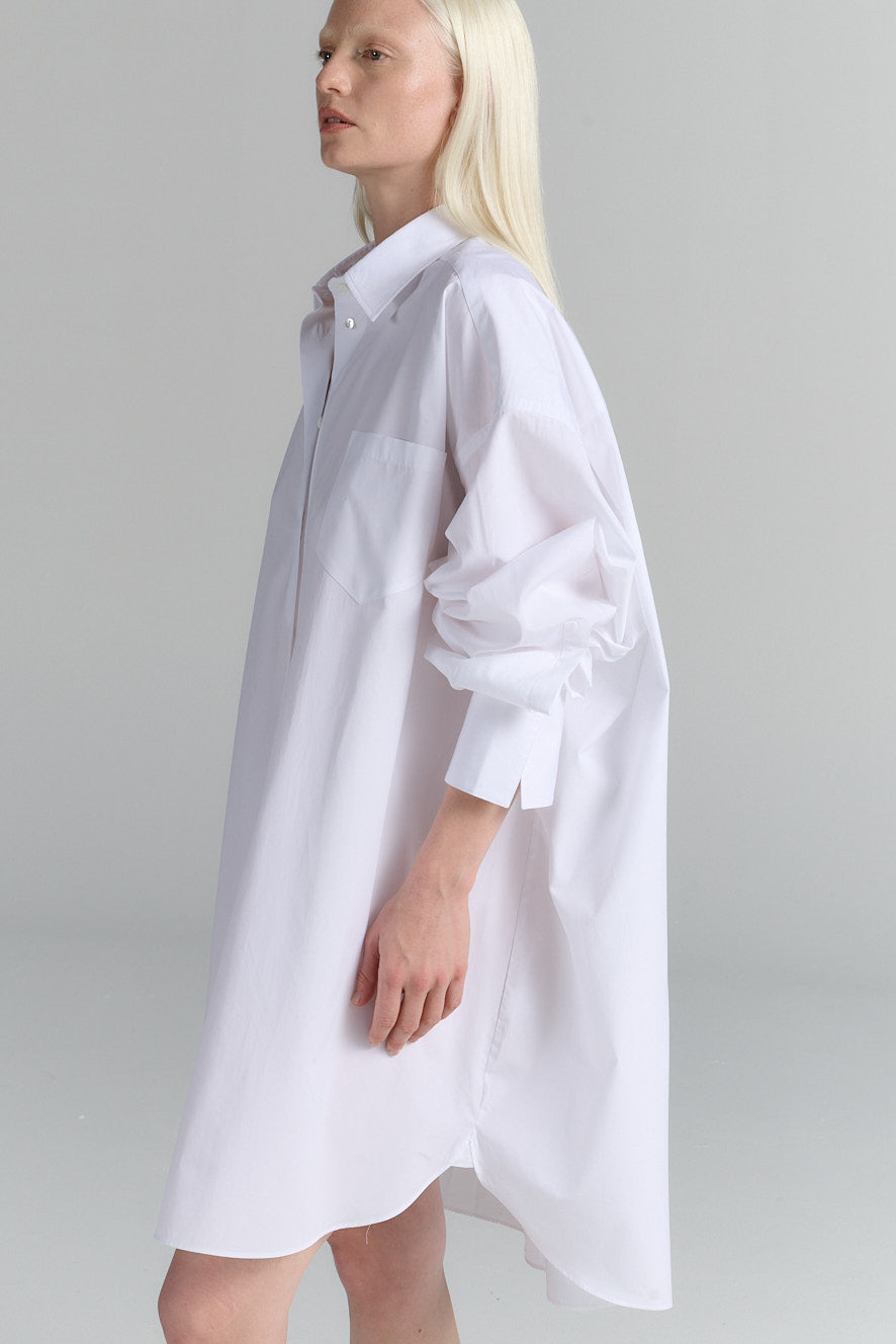 Shirt Dress | Egyptian Cotton | White