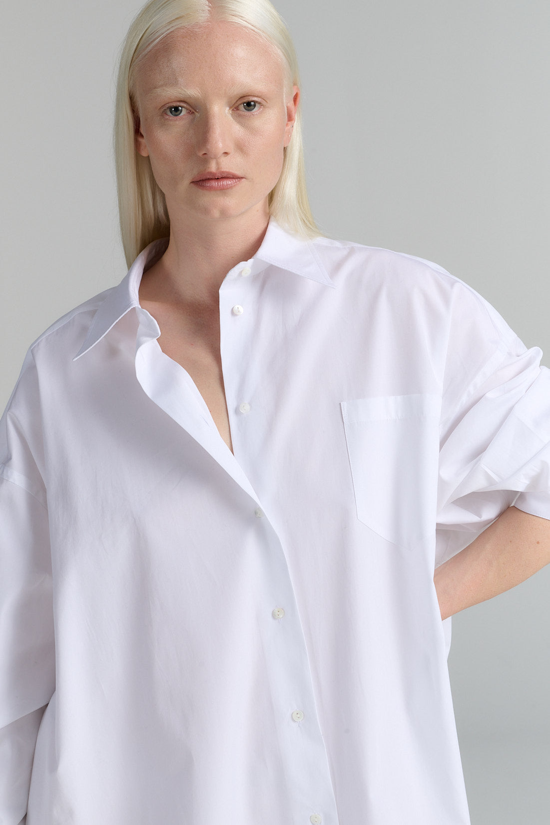 Shirt Dress |Cotton | White