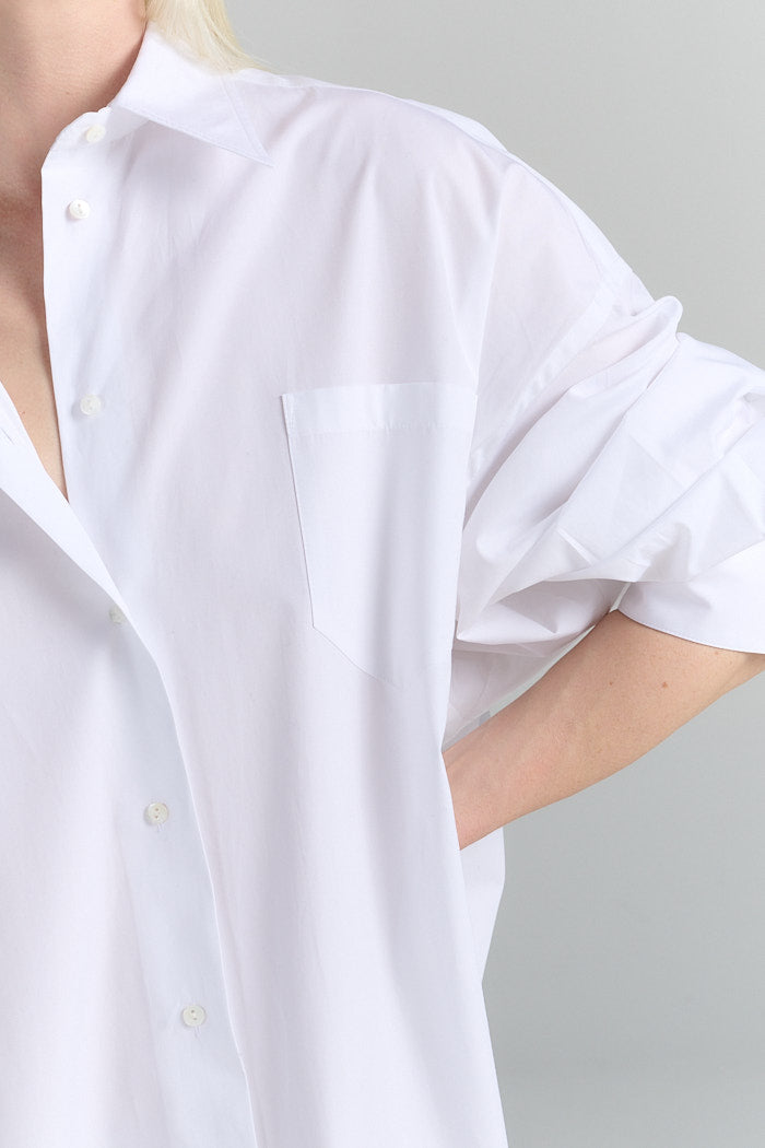 Shirt Dress |Cotton | White