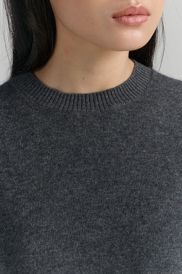 Crew | Wool Cashmere | Mid Grey