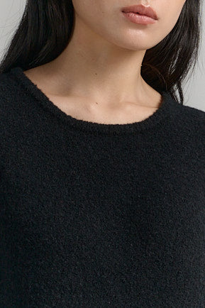 RHEA139. Boucle Dress. Black