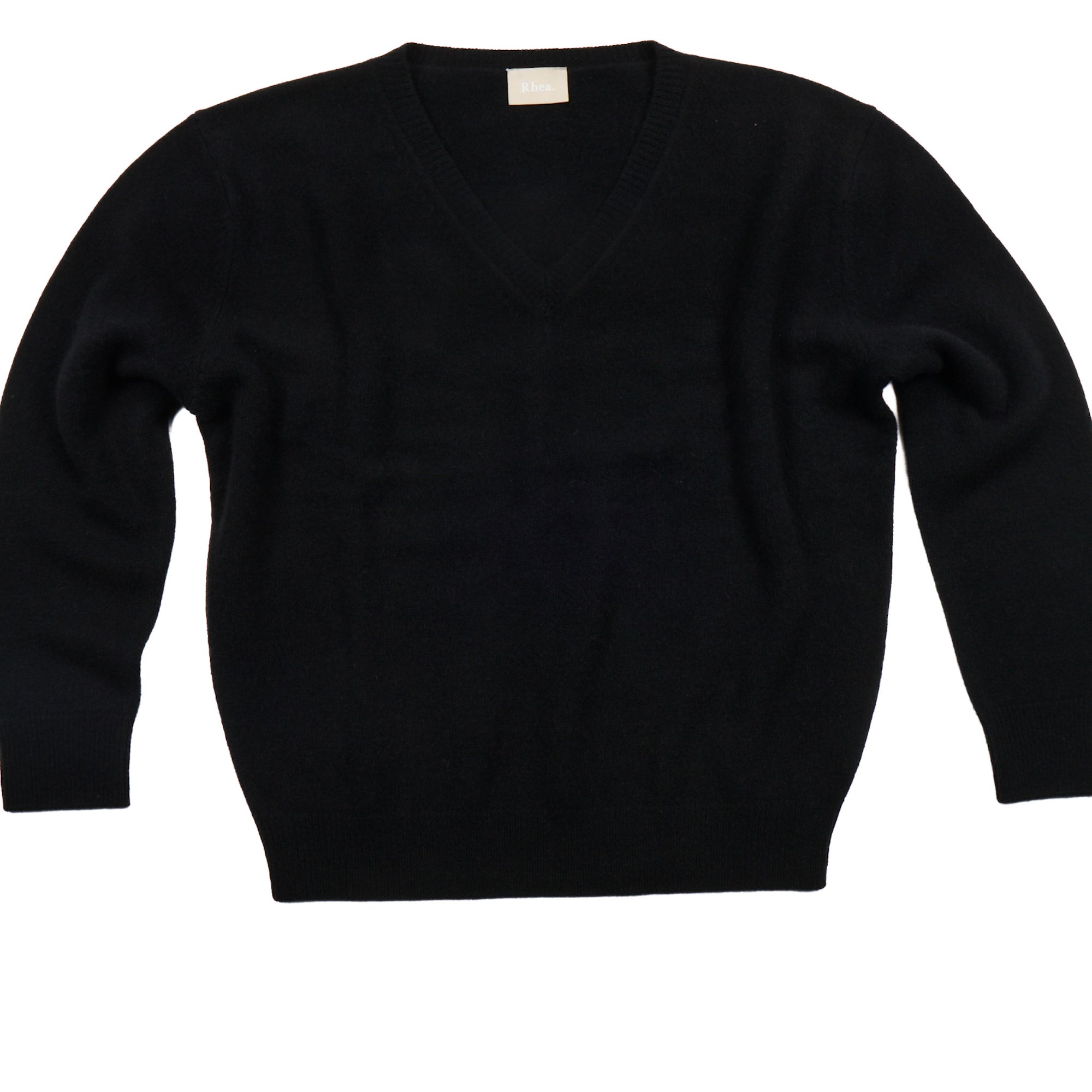 V Neck | Wool Cashmere | Black