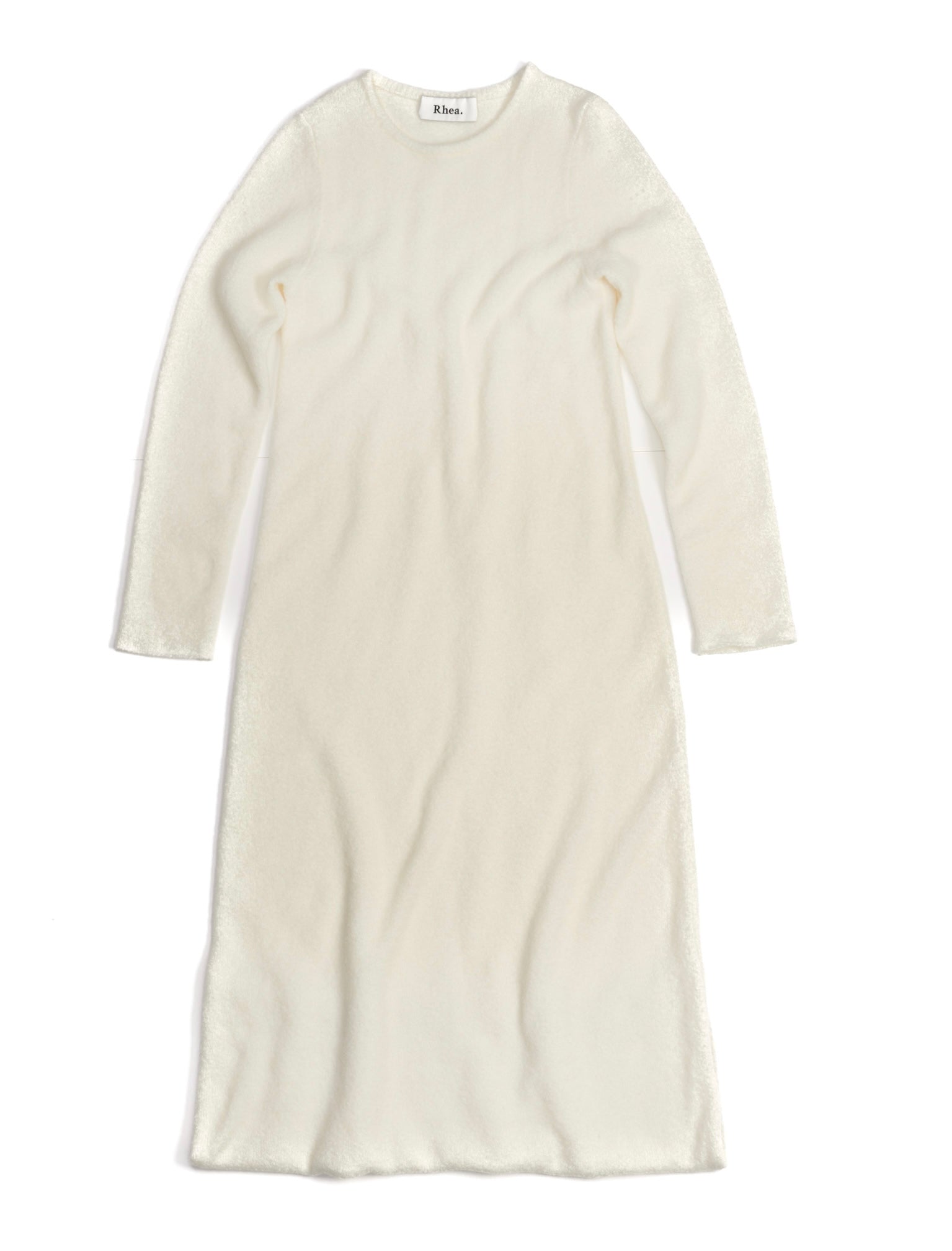 RHEA140. Boucle Dress. Cream