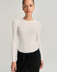 Rib Crew | Merino Wool | Off White