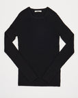 Rib Crew | Merino Wool | Black