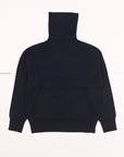 Double Knitted Turtle | Merino Wool | Navy