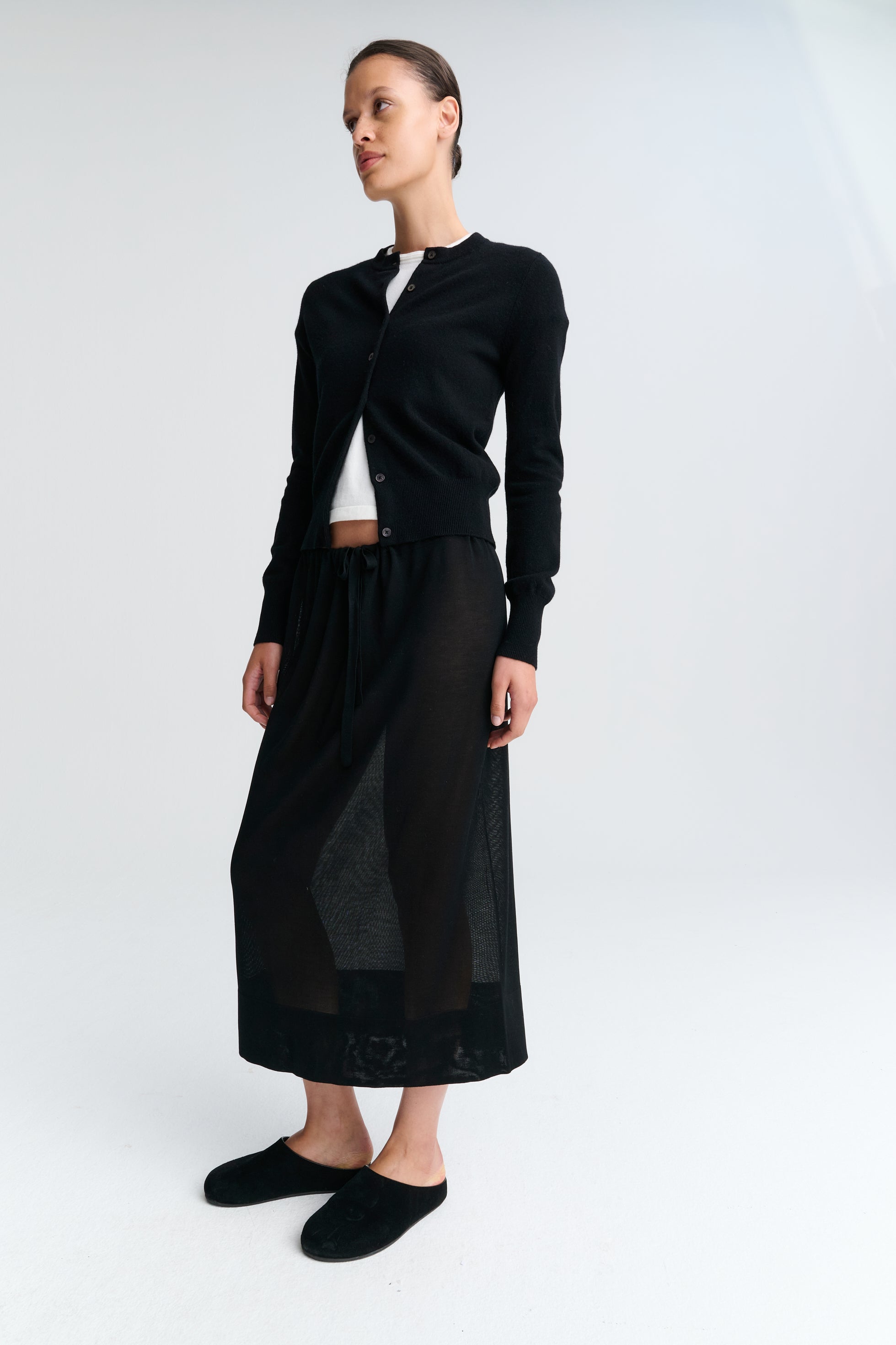 Cardigan | Wool Cashmere | Black