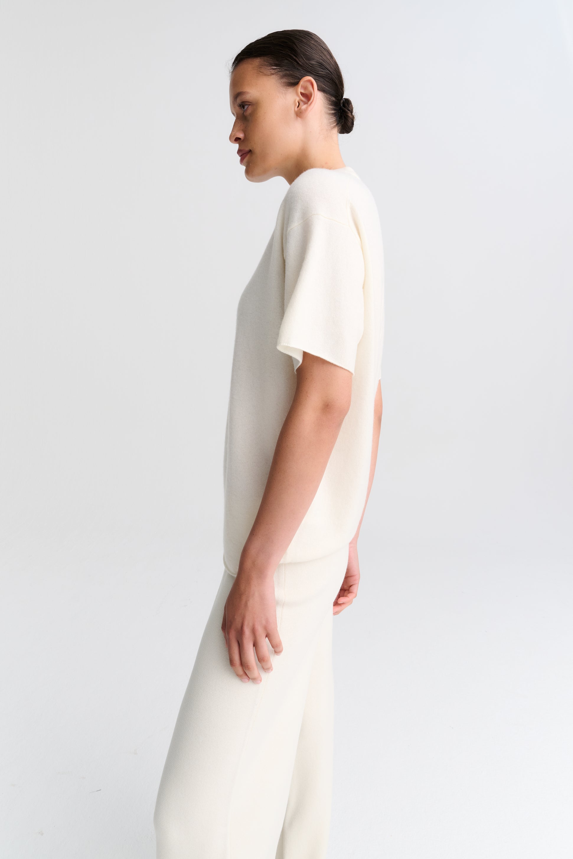 RHEA120 | TShirt | Wool Cashmere | Off White