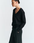 V Neck | Merino Wool | Black