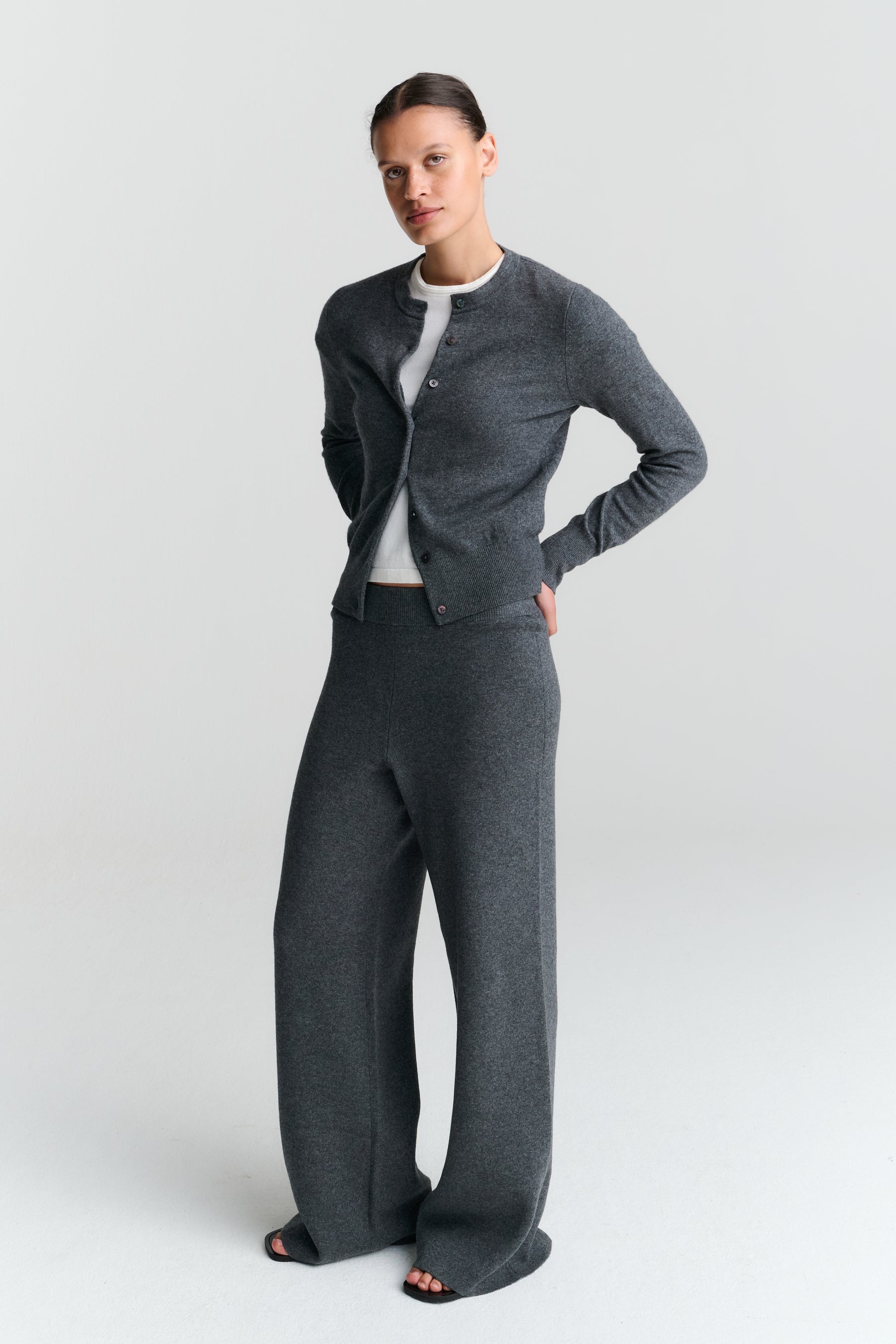 Cardigan | Wool Cashmere | Grey