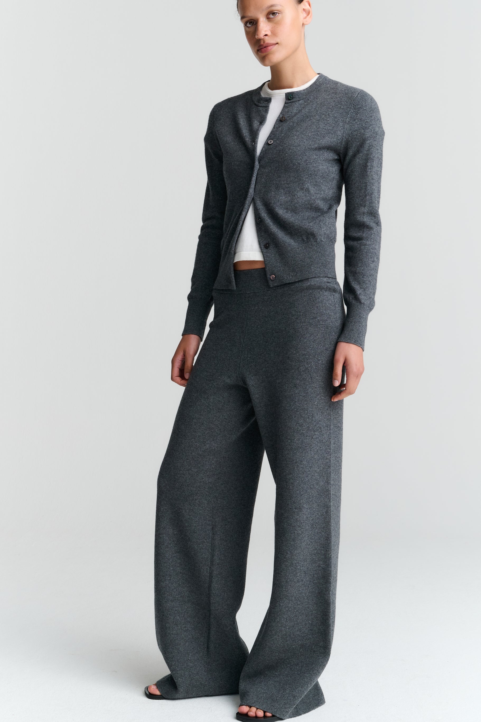 RHEA095 | Pants | Wool Cashmere | Grey