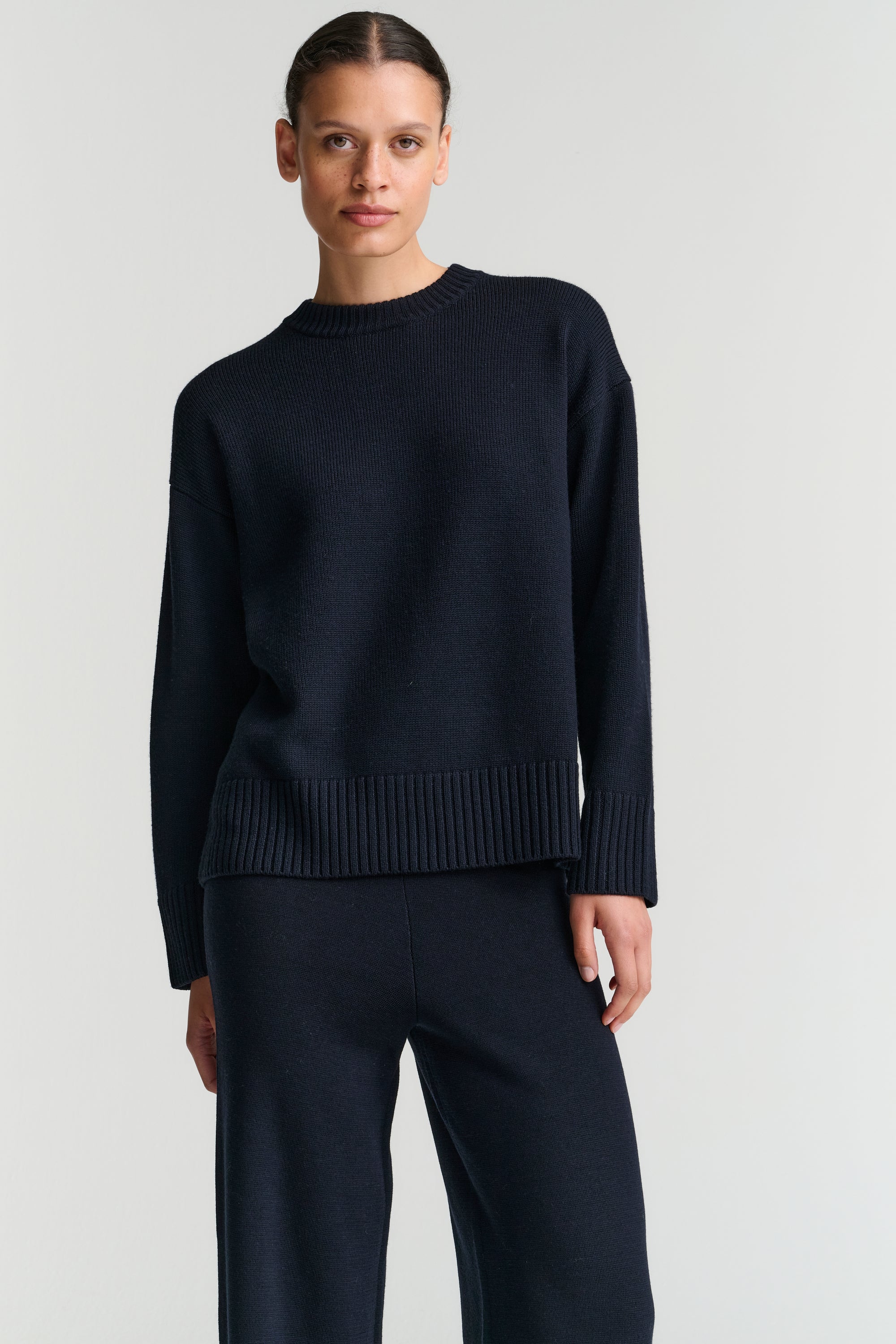 Heavy Crew | Merino Wool | Navy