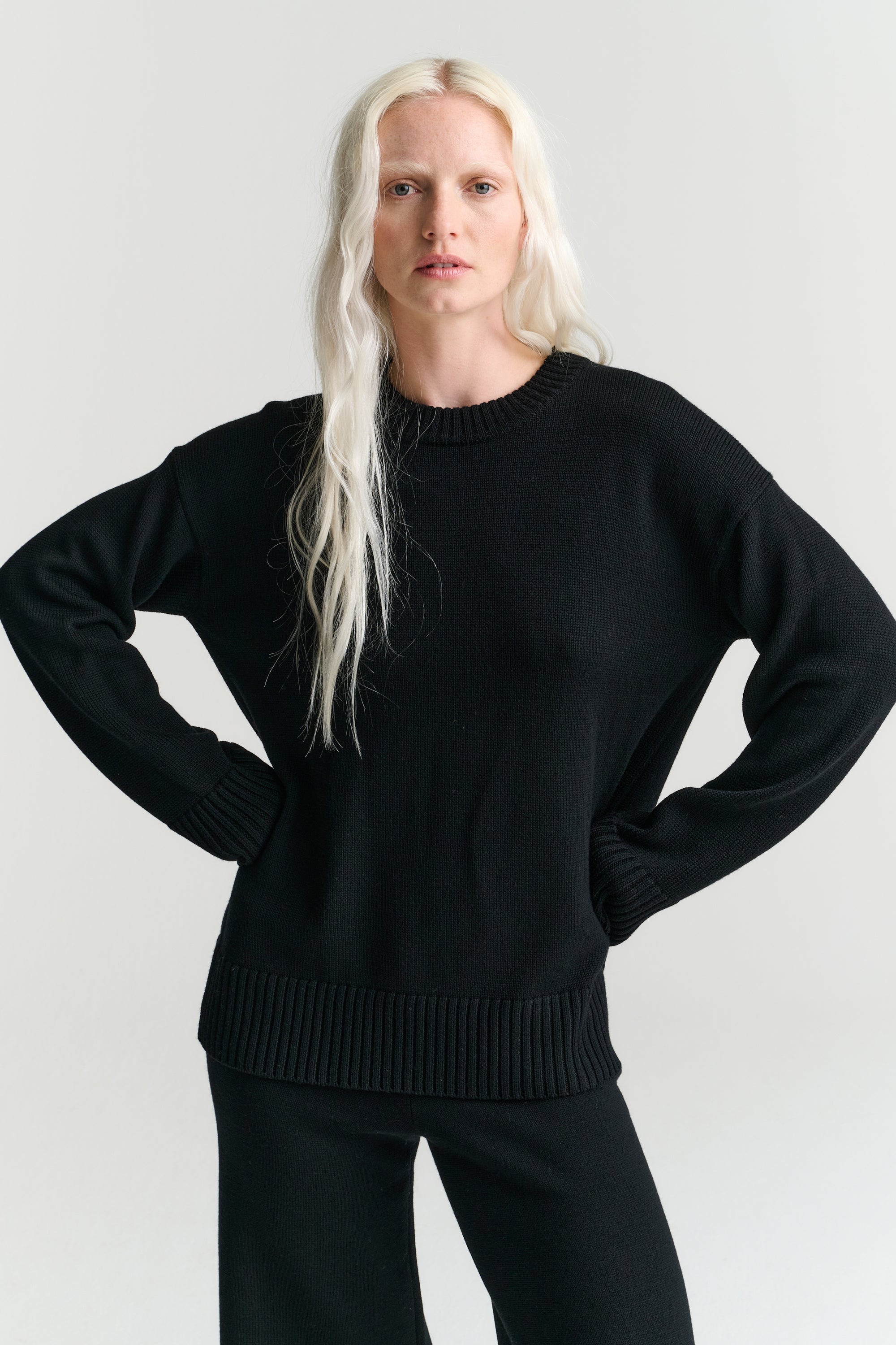 Heavy Crew | Merino Wool | Black