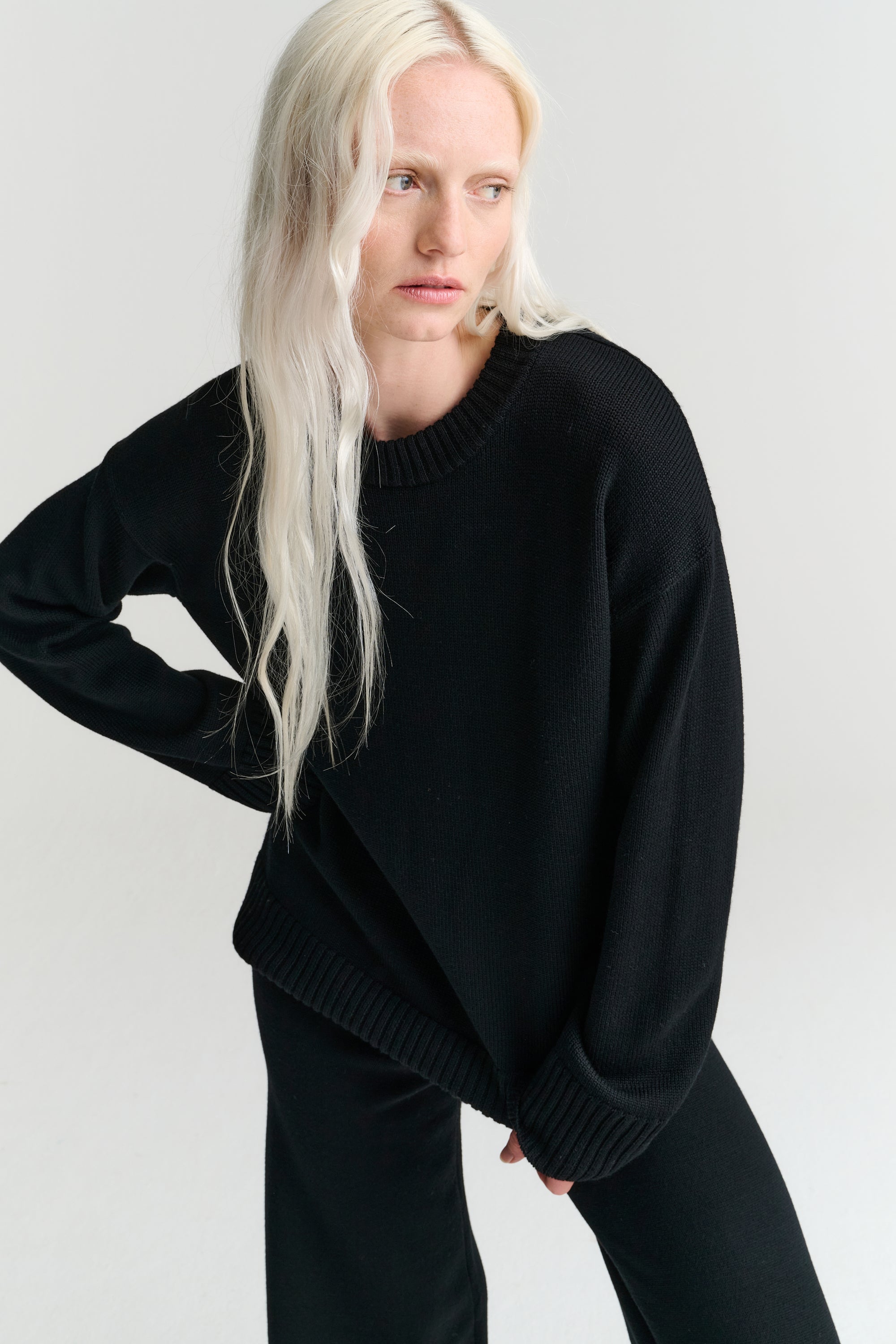 Heavy Crew | Merino Wool | Black