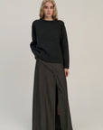 Double Knitted Crew | Merino Wool | Dark Grey