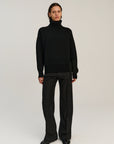 Double Knitted Turtle | Merino Wool | Black
