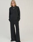 Double Knitted V | Merino Wool | Dark Grey