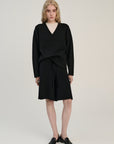 Double Knitted V | Merino Wool | Black
