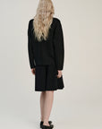 Double Knitted V | Merino Wool | Black
