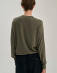 SW35.07 | High V Neck | Dark Grey | Silk Wool Cashmere