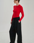 SW32.13 | Rib Polo | Lyocell Wool | Red
