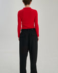 SW32.13 | Rib Polo | Lyocell Wool | Red