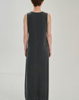 D001.07 | Kleid | Seide Wolle Kaschmir | Dunkelgrau