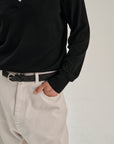 V Neck | Merino Wool | Black