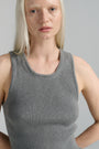 Ribbed Tank | Cotton Cashmere | Grey