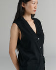 Vest | Lightweight Merino Wool |  Black