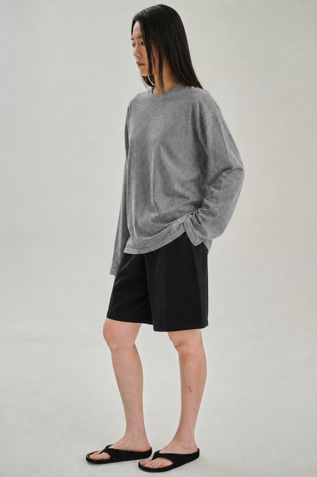 SW26.05 | Long Sleeve Tshirt | Cotton Cashmere | Grey