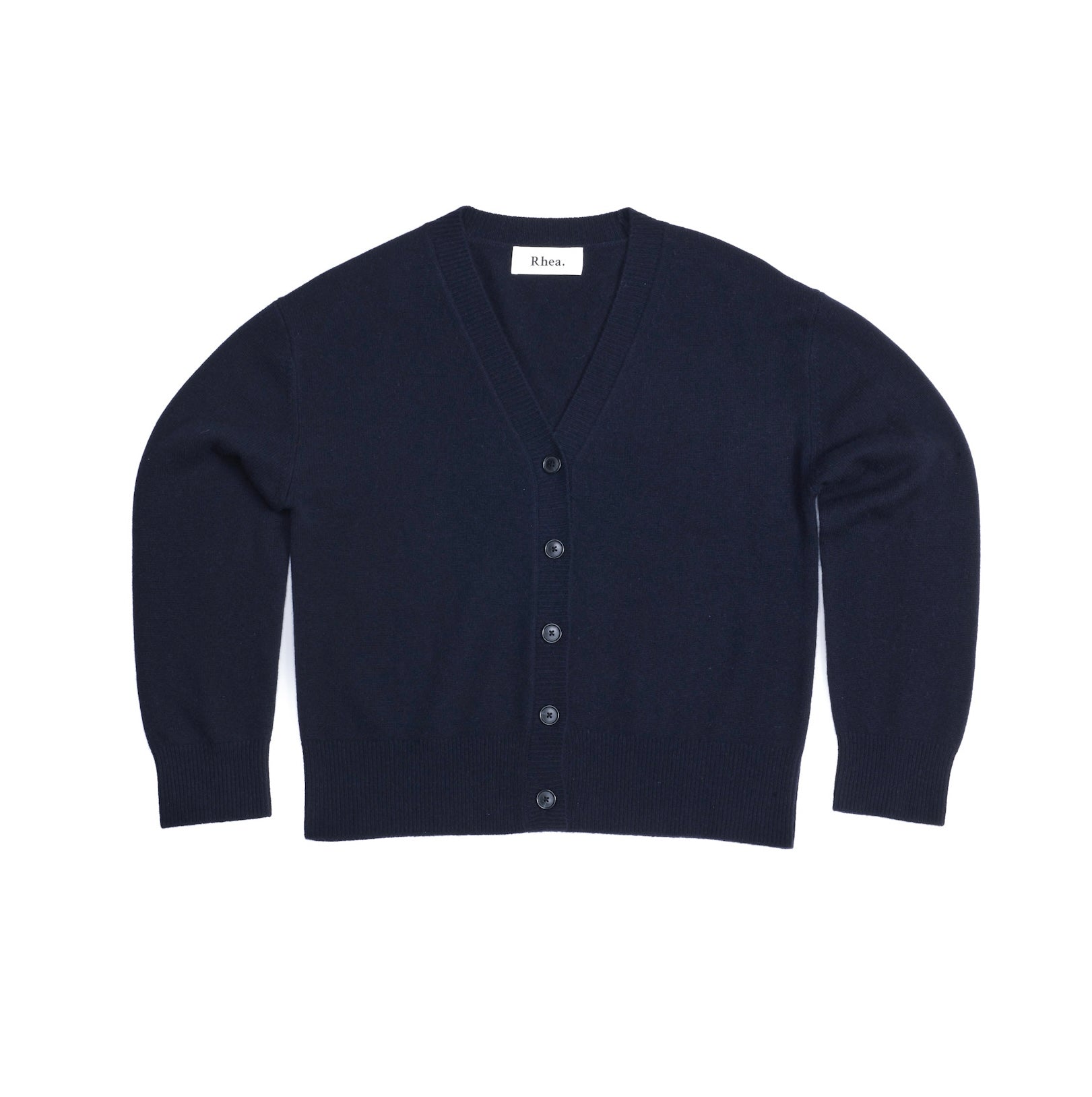 RHEA131. Heavy Cardigan. Navy