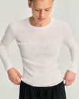 Rib Crew | Merino Wool | Off White