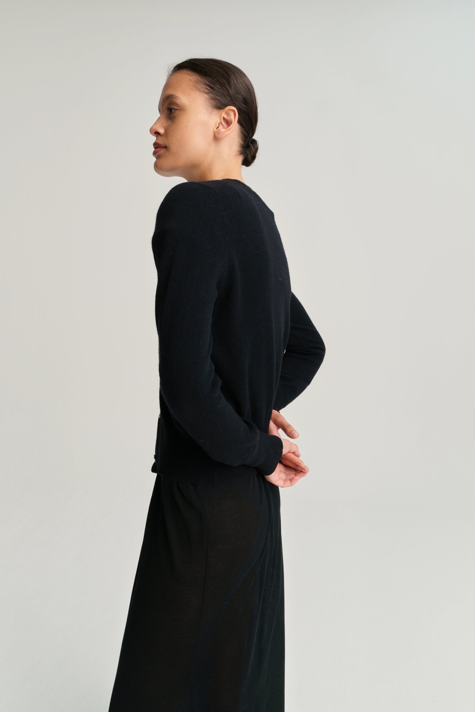 Cardigan | Wool Cashmere | Black