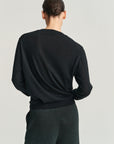V Neck | Merino Wool |  Black