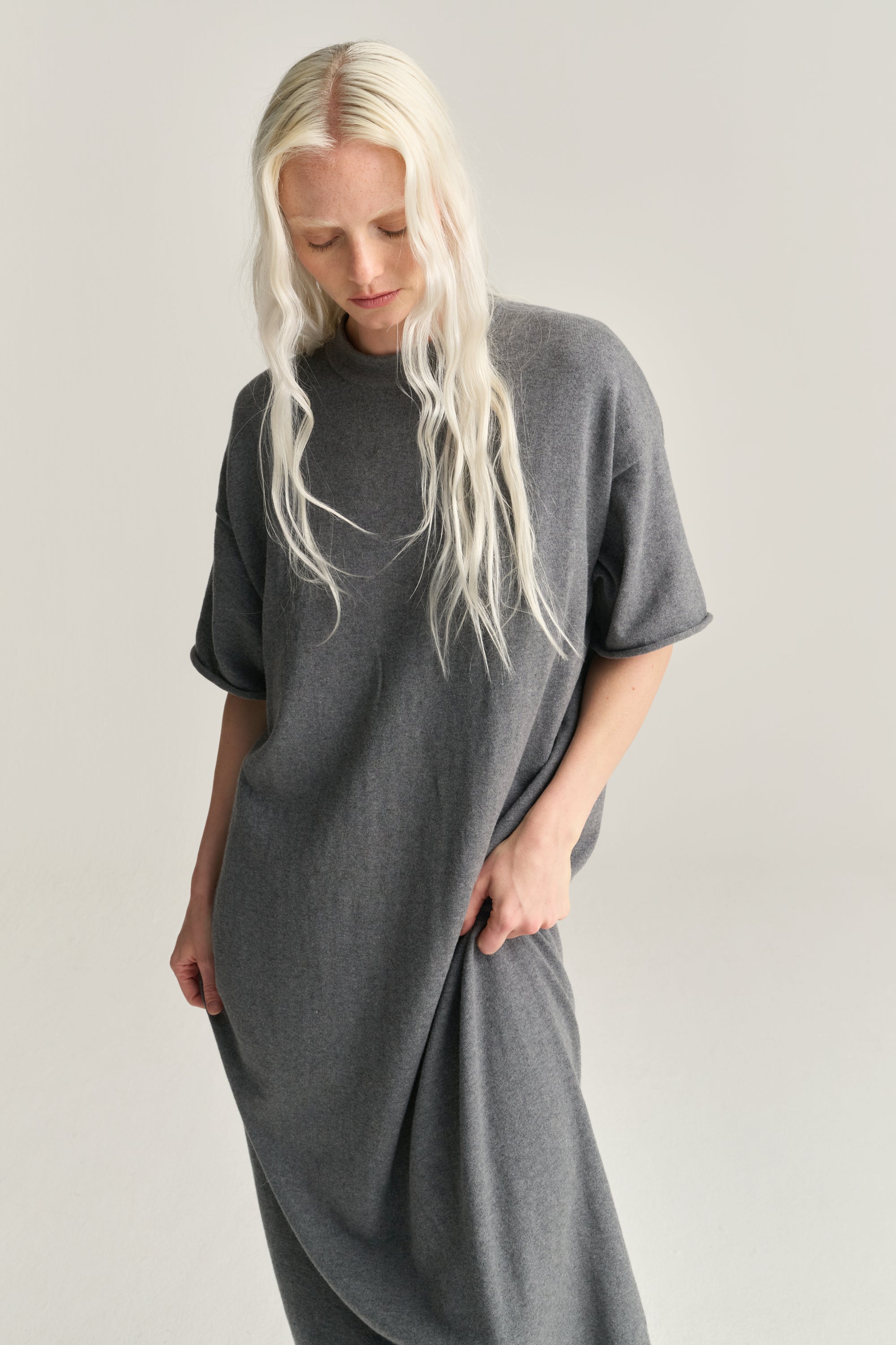 cashmere t shirt dress Super Fine Cashmere T-Shirt Dress