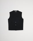 Vest | Lightweight Merino Wool |  Black